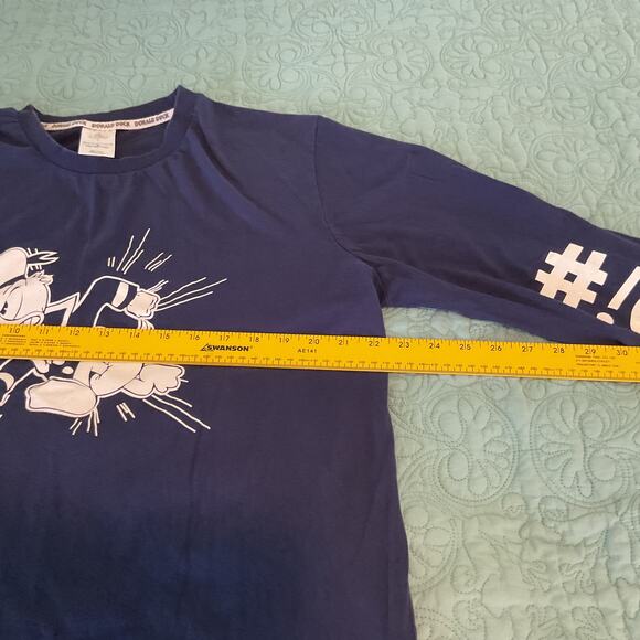 Official Disney Store Donald Duck Pure Cotton Long Sleeve Tee Navy Blue Large - Picture 12 of 13